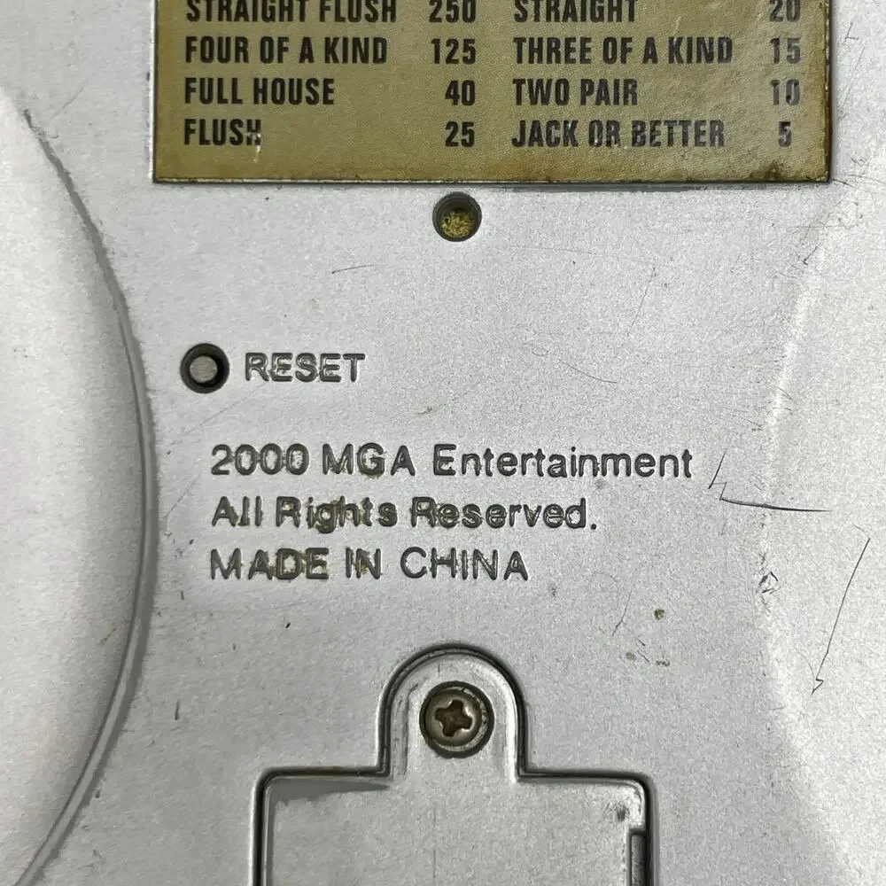 Vintage 2000 MGA Handheld Electronic Poker Game